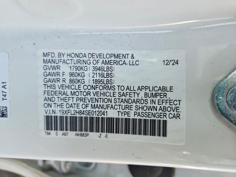 2025 HONDA CIVIC SPORT SPORT 12