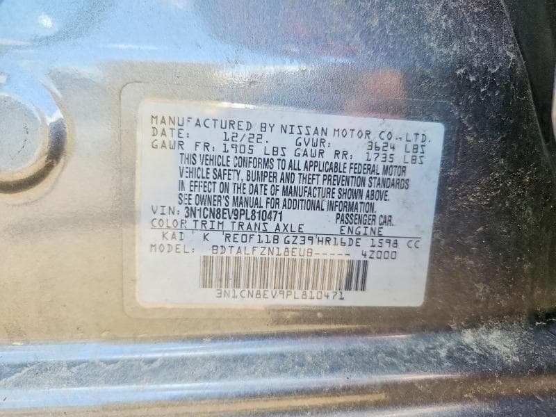 2023 NISSAN VERSA SV SV 12