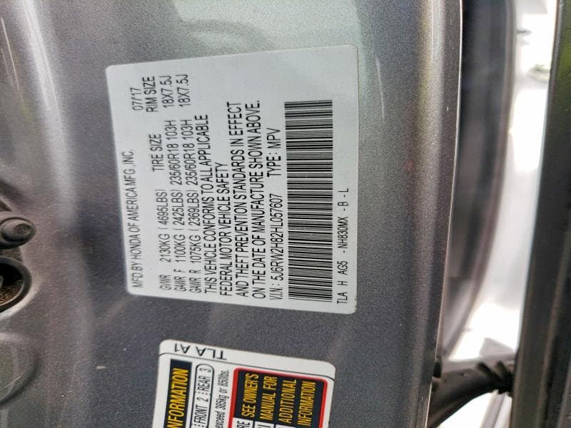 2017 HONDA CR-V EXL 13