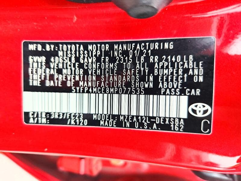 2021 TOYOTA COROLLA SE 12