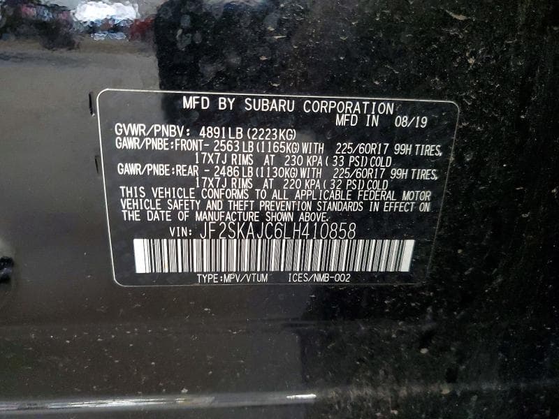2020 SUBARU FORESTER PREMIUM PREMIUM 13