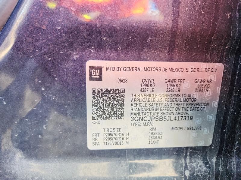 2018 CHEVROLET TRAX 1LT 13