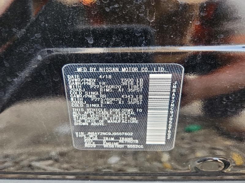2018 NISSAN ARMADA SL 13
