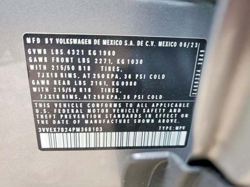 2023 VOLKSWAGEN TAOS SE 12