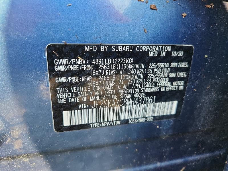 2021 SUBARU FORESTER TOURING 12
