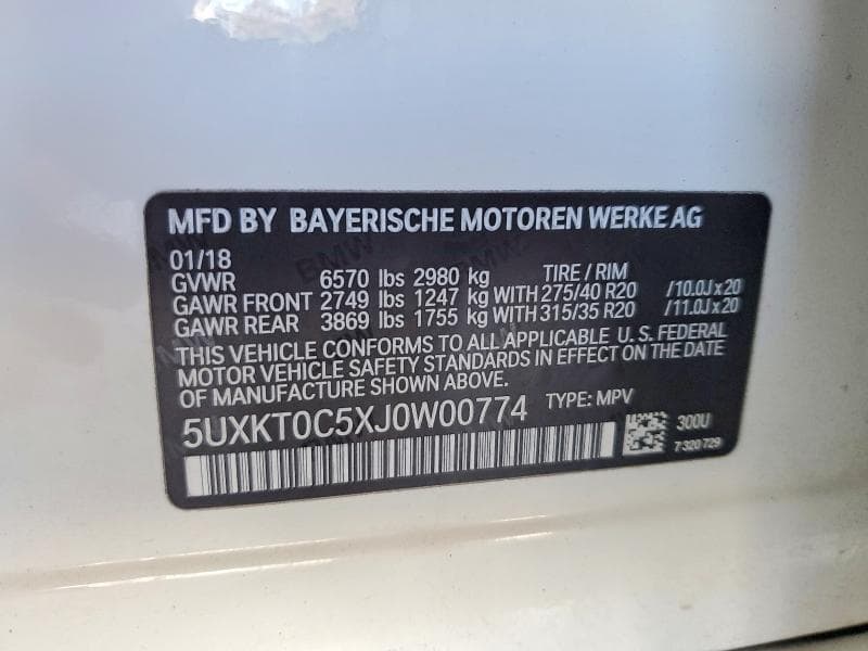 2018 BMW X5 XDR40E 12