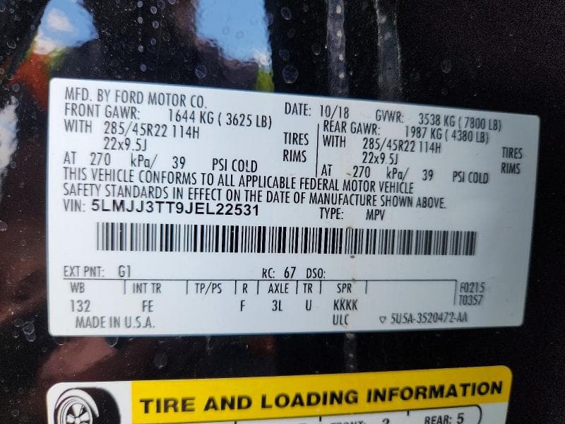 2018 LINCOLN NAVIGATOR L BLACK LABEL 13