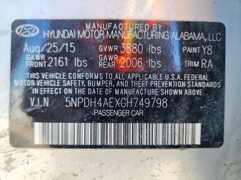 2016 HYUNDAI ELANTRA SE 13