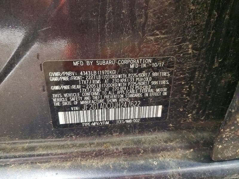 2018 SUBARU CROSSTREK PREMIUM PREMIUM 13