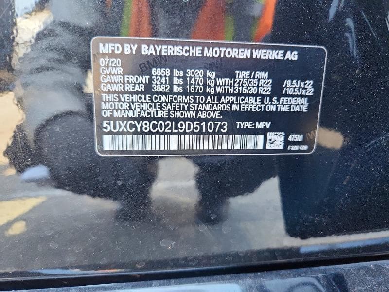 2020 BMW X6 M50I 12