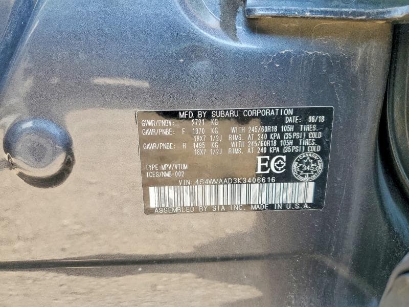 2019 SUBARU ASCENT 14