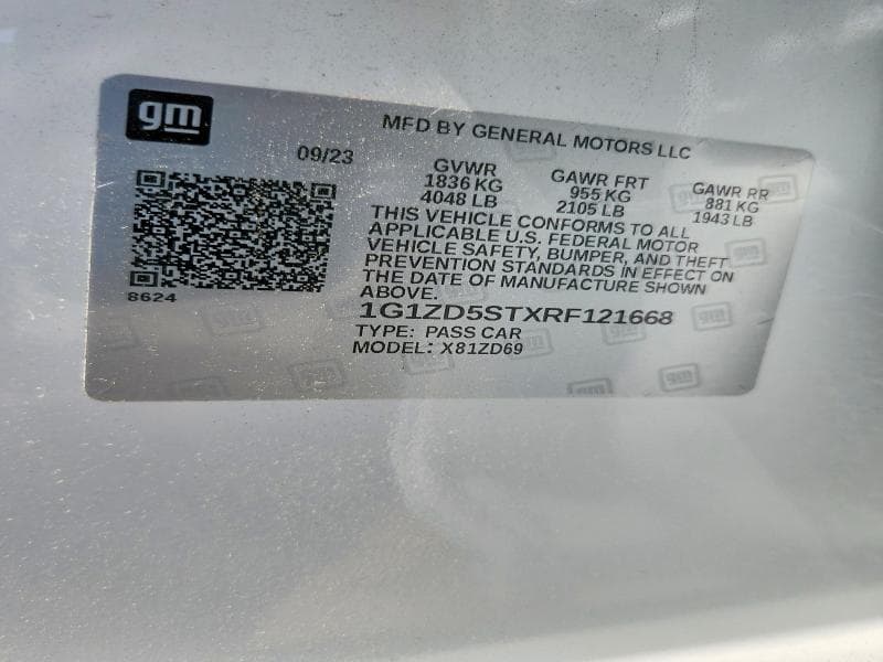 2024 CHEVROLET MALIBU LT 12