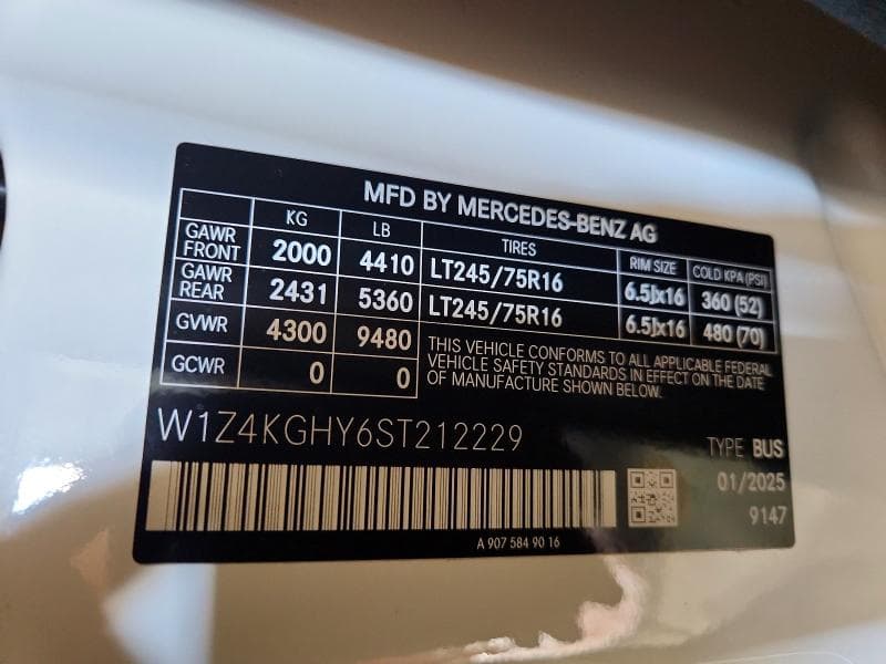 2025 MERCEDES-BENZ SPRINTER 2500 13