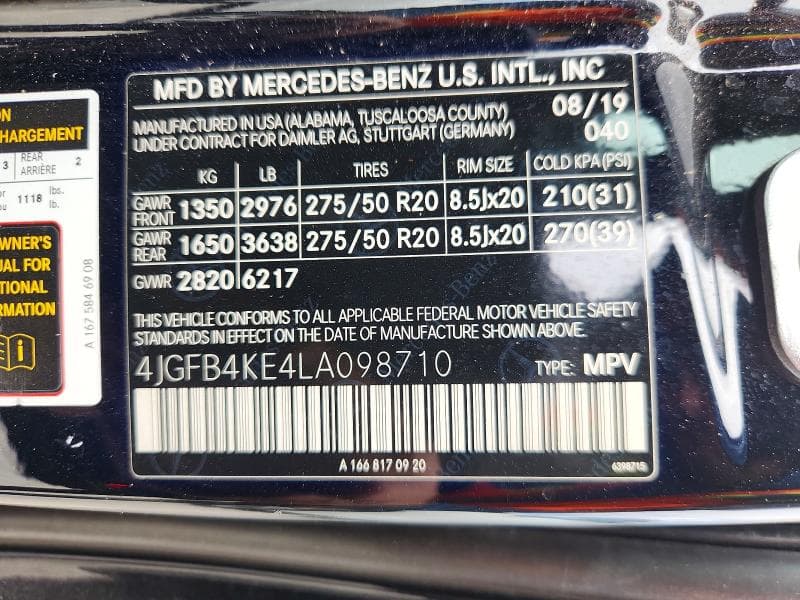 2020 MERCEDES-BENZ GLE 350 4MATIC 350 4MATIC 13
