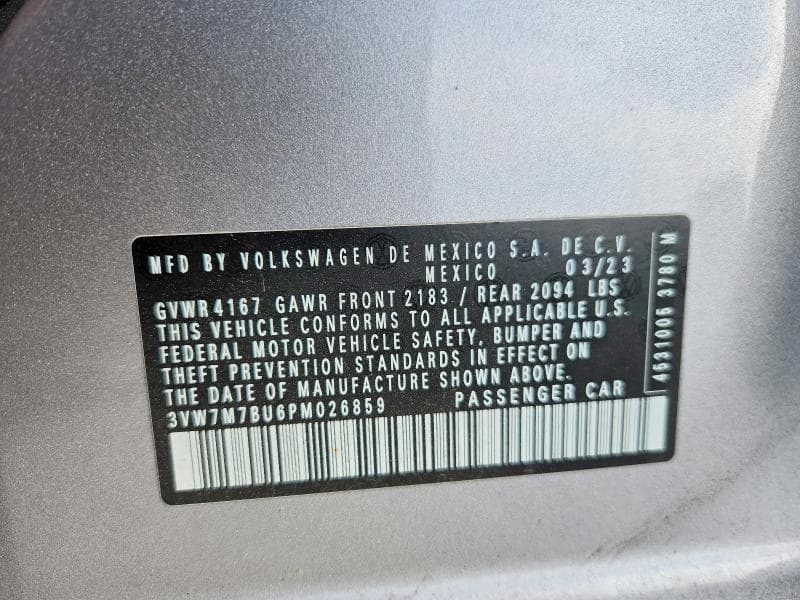 2023 VOLKSWAGEN JETTA SE 12