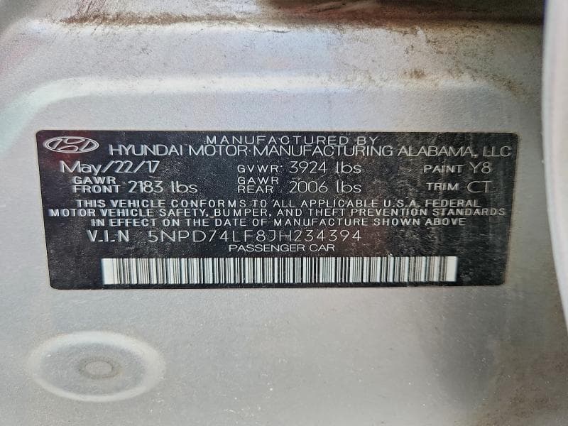 2018 HYUNDAI ELANTRA SE 12