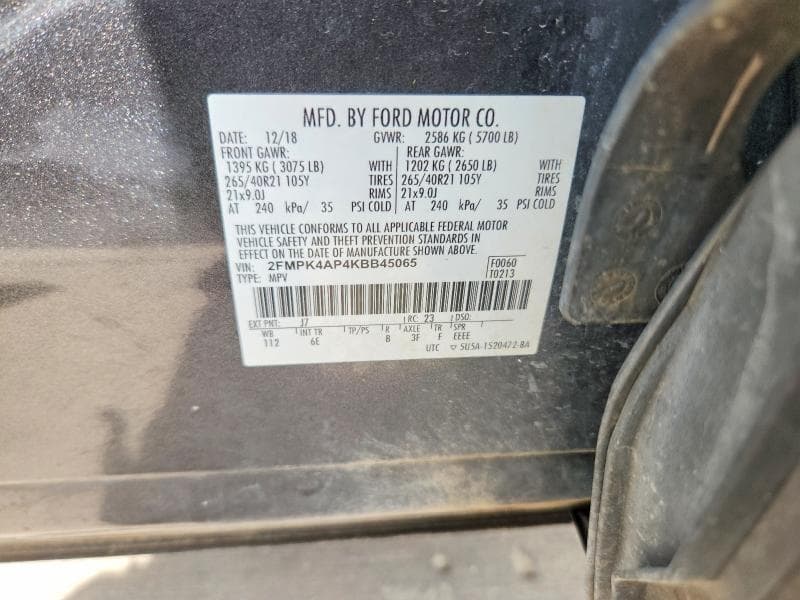 2019 FORD EDGE ST 13