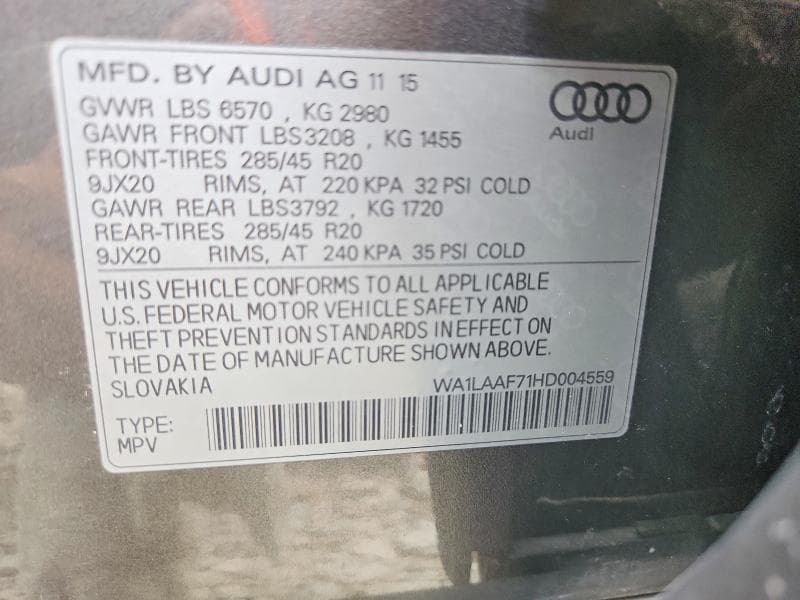 2017 AUDI Q7 PREMIUM PLUS 13