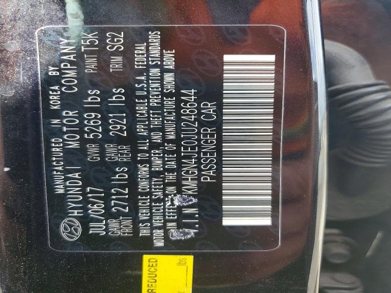 2018 GENESIS G80 3.8 12