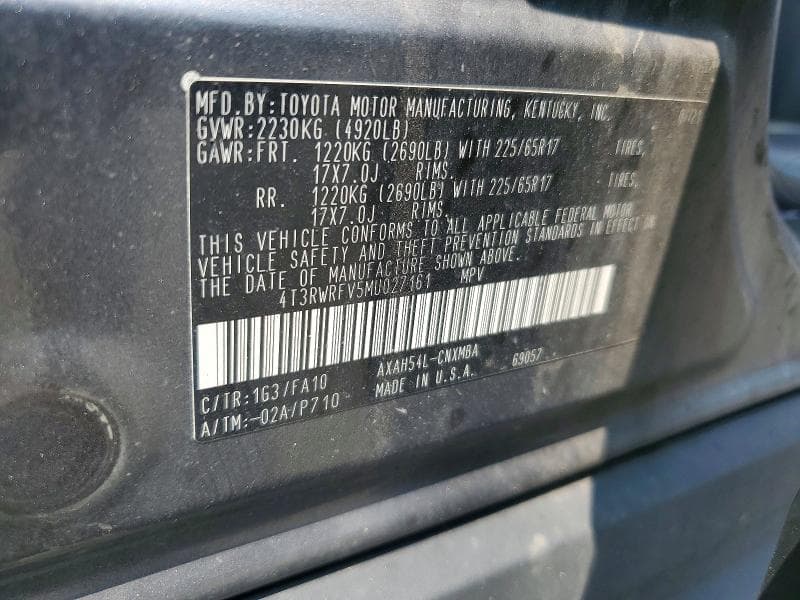 2021 TOYOTA RAV4 XLE 14