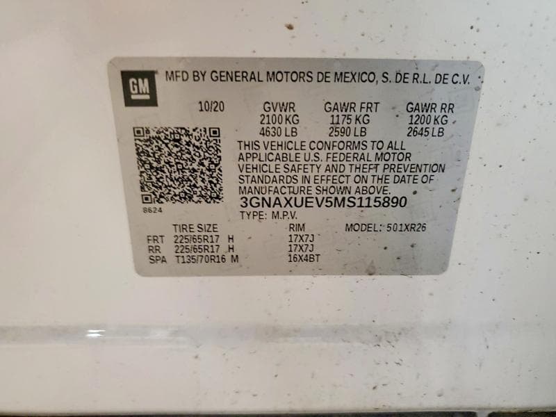 2021 CHEVROLET EQUINOX LT 13