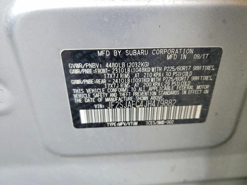 2018 SUBARU FORESTER 2.5I PREMIUM 13