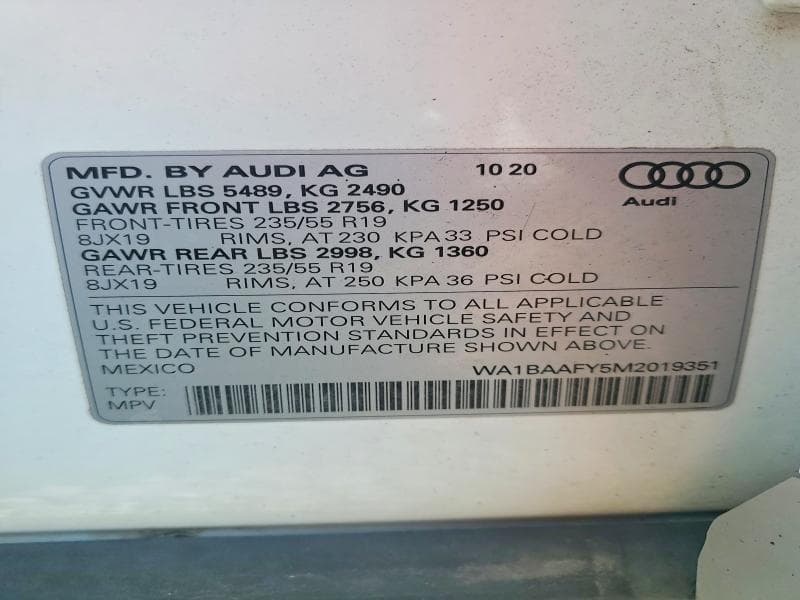 2021 AUDI Q5 PREMIUM PLUS 13