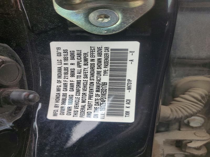 2019 HONDA INSIGHT EX 12
