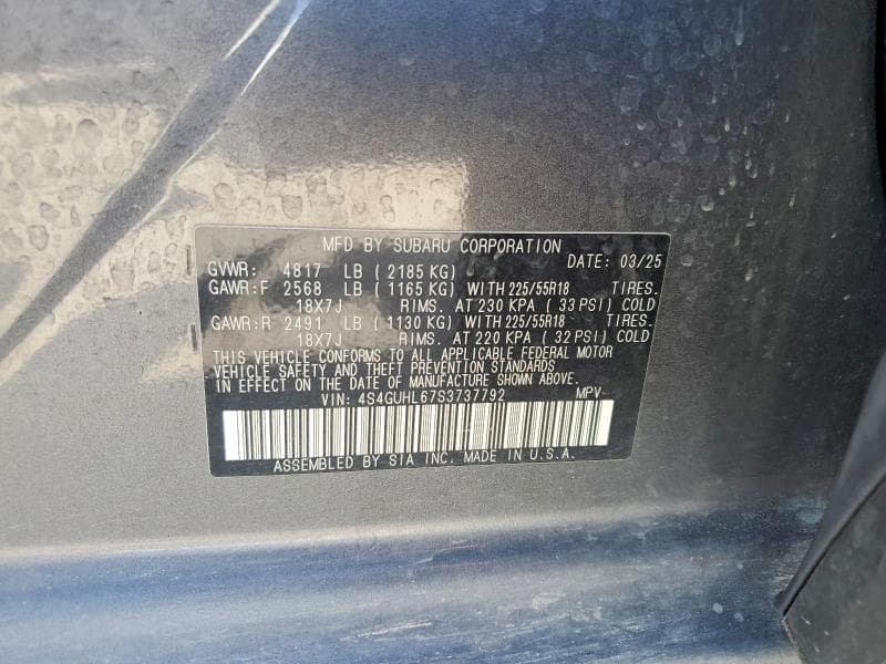 2025 SUBARU CROSSTREK LIMITED 12