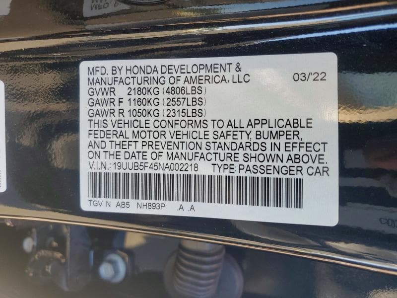 2022 ACURA TLX TECHNOLOGY 12