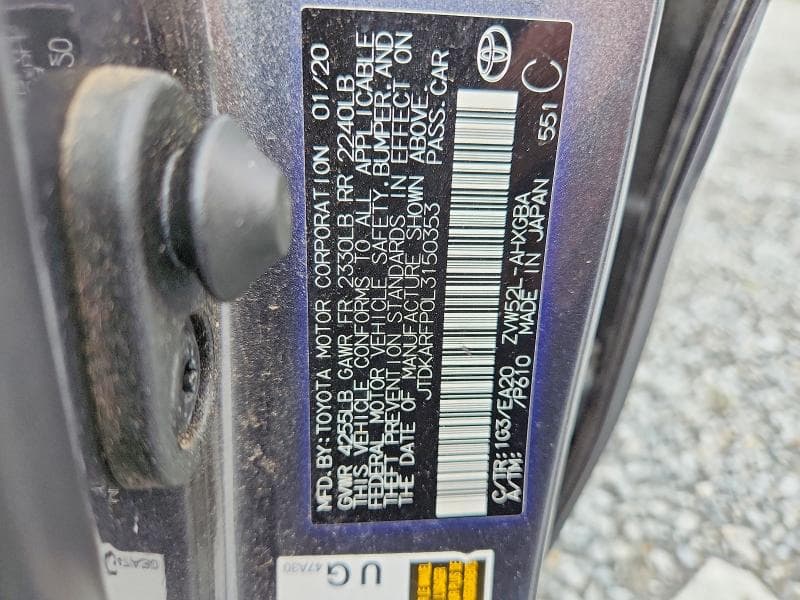 2020 TOYOTA PRIUS PRIME XLE 12