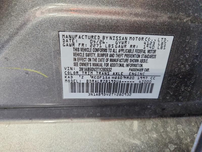 2026 NISSAN SENTRA SR 12