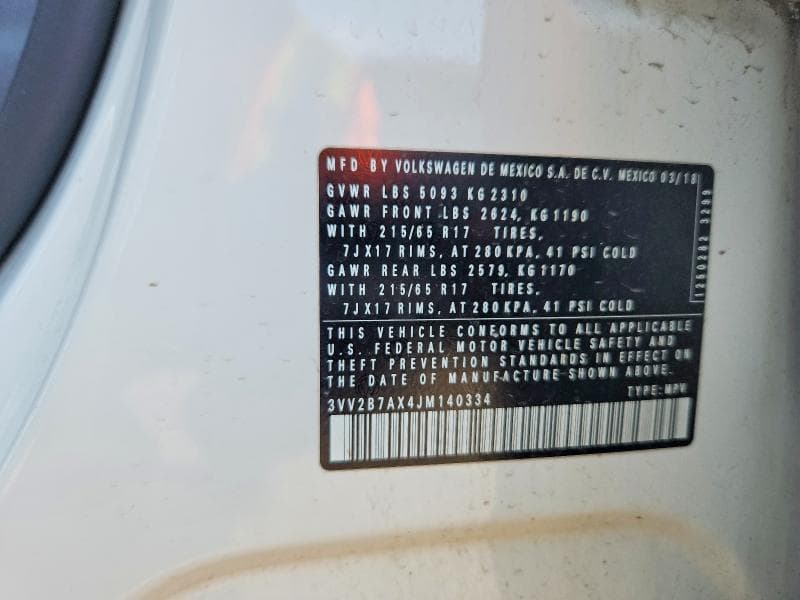 2018 VOLKSWAGEN TIGUAN SE 13