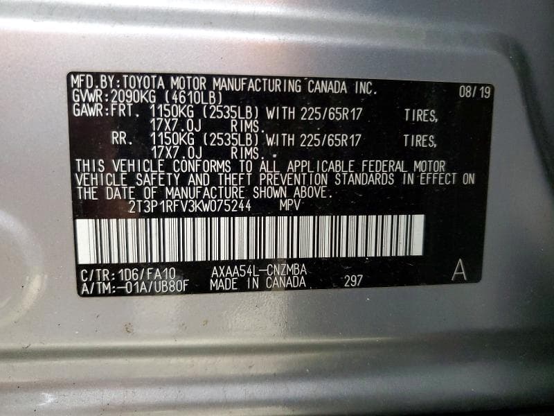 2019 TOYOTA RAV4 XLE XLE 13