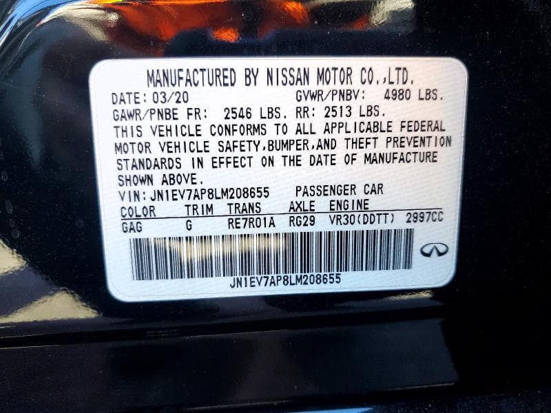 2020 INFINITI Q50 3.0T SPORT 13