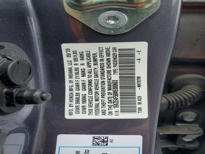 2021 HONDA INSIGHT EX 12