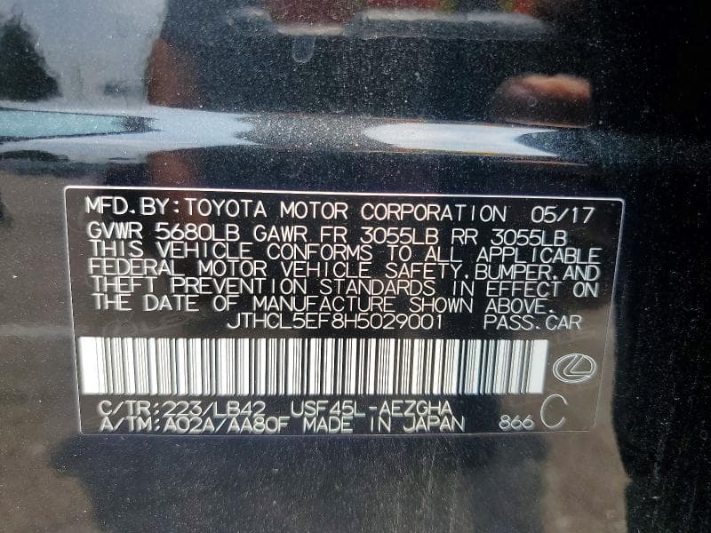 2017 LEXUS LS 460 12