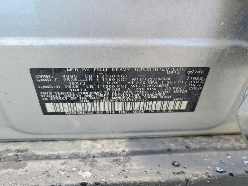 2017 SUBARU OUTBACK 2.5I LIMITED 13