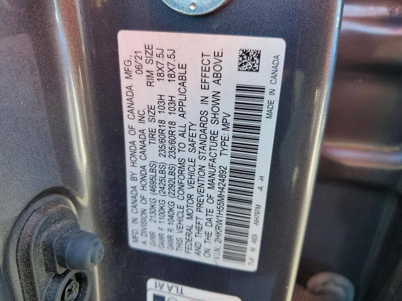 2021 HONDA CR-V EX 14