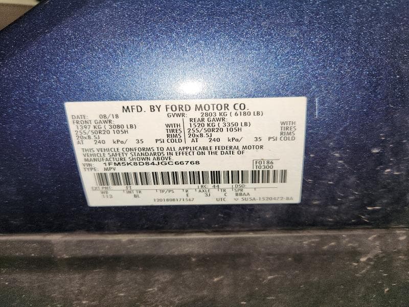 2018 FORD EXPLORER XLT 14