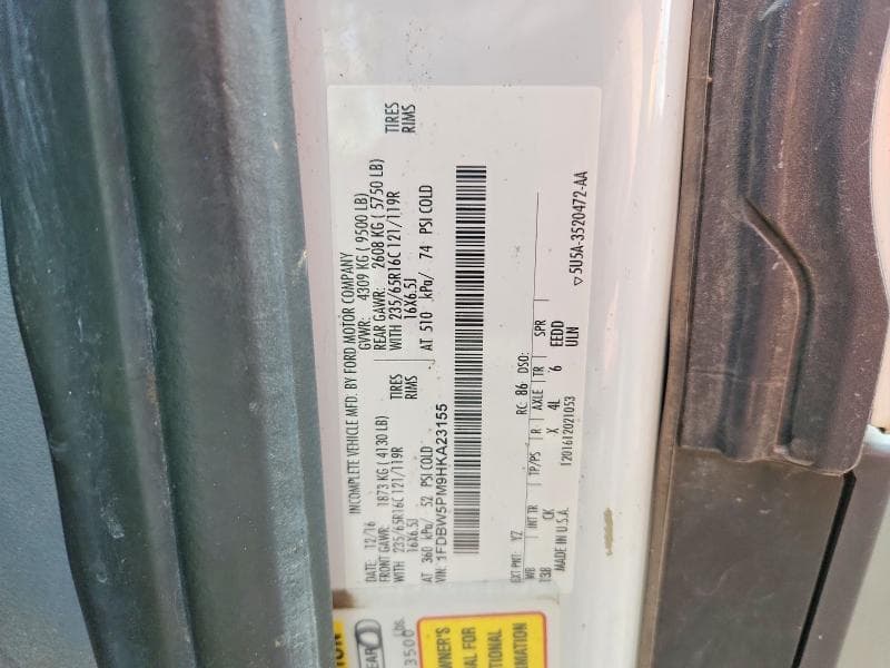 2017 FORD TRANSIT T-350 T-350 13