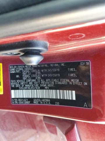 2018 TOYOTA HIGHLANDER SE SE 13