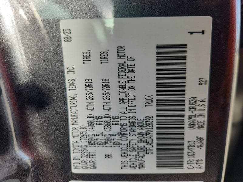 2023 TOYOTA TUNDRA SR5 SR5 12