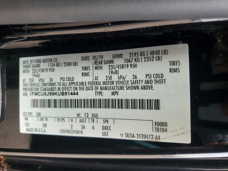 2019 FORD ESCAPE TITANIUM 13