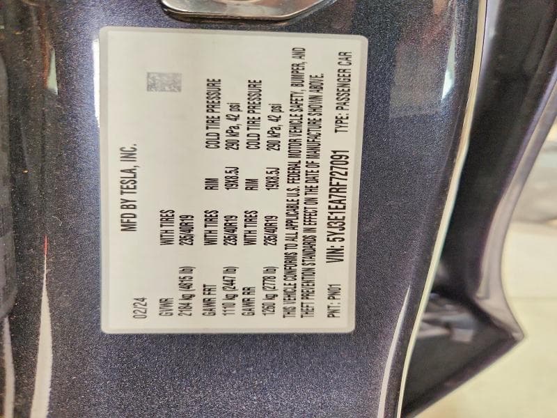 2024 TESLA MODEL 3 13