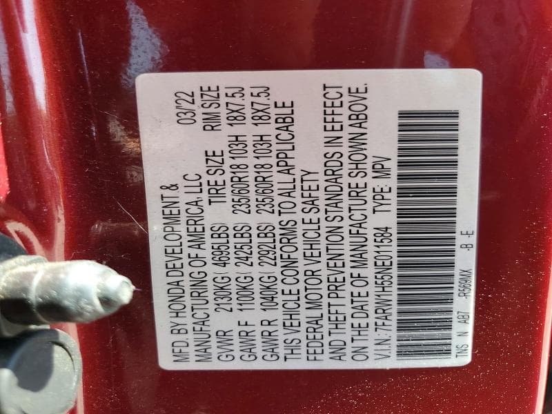 2022 HONDA CR-V EX 13