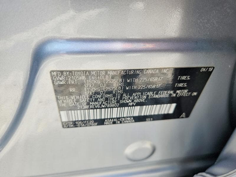 2018 TOYOTA RAV4 XLE 13