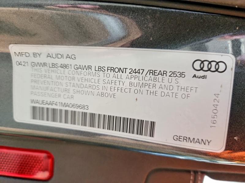 2021 AUDI A4 PREMIUM PLUS 45 12