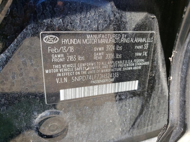 2018 HYUNDAI ELANTRA SE SE 12