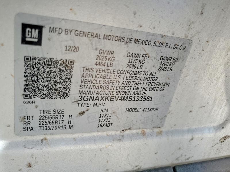 2021 CHEVROLET EQUINOX LT 12
